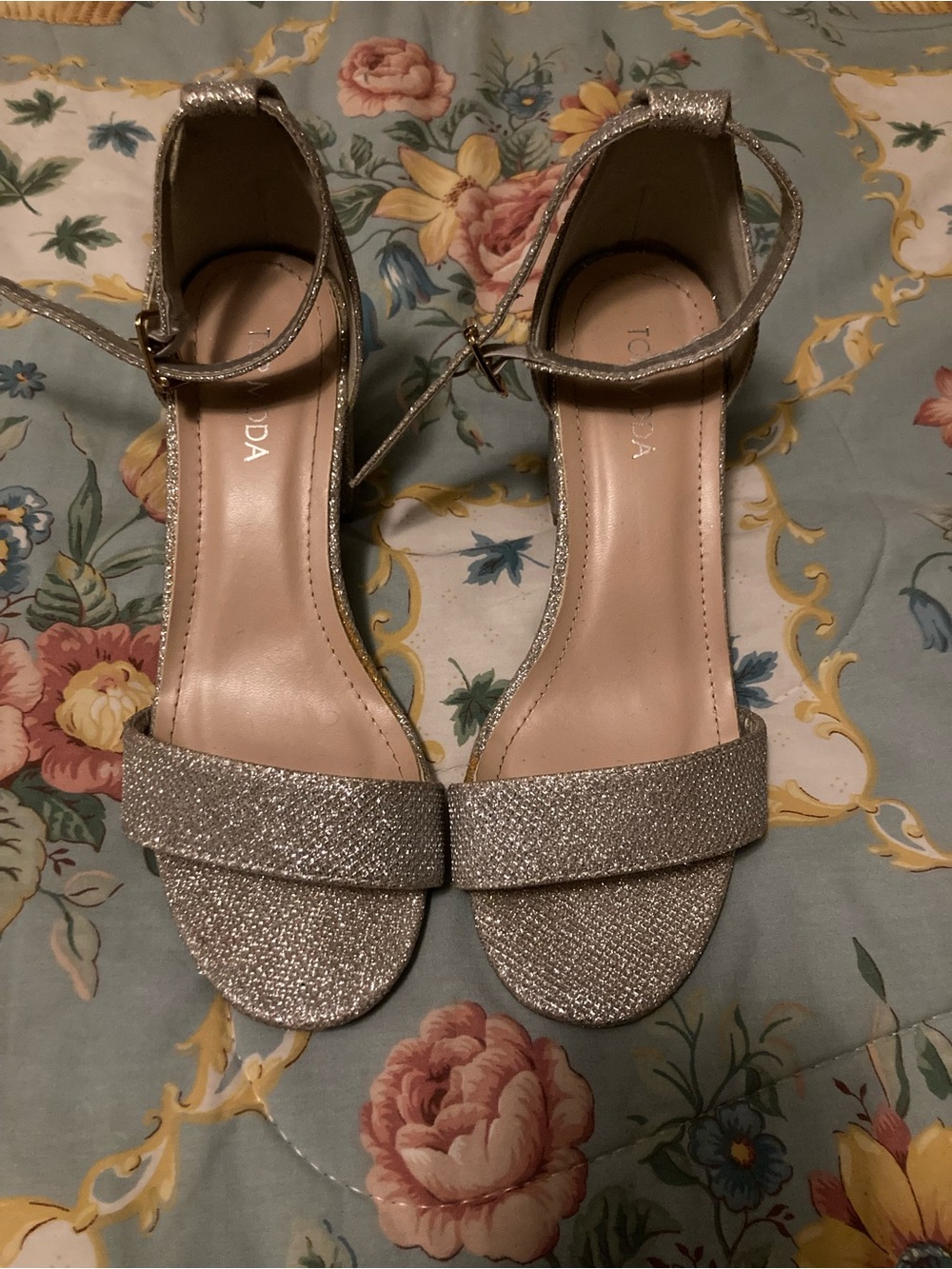 Silver Glittery Heels